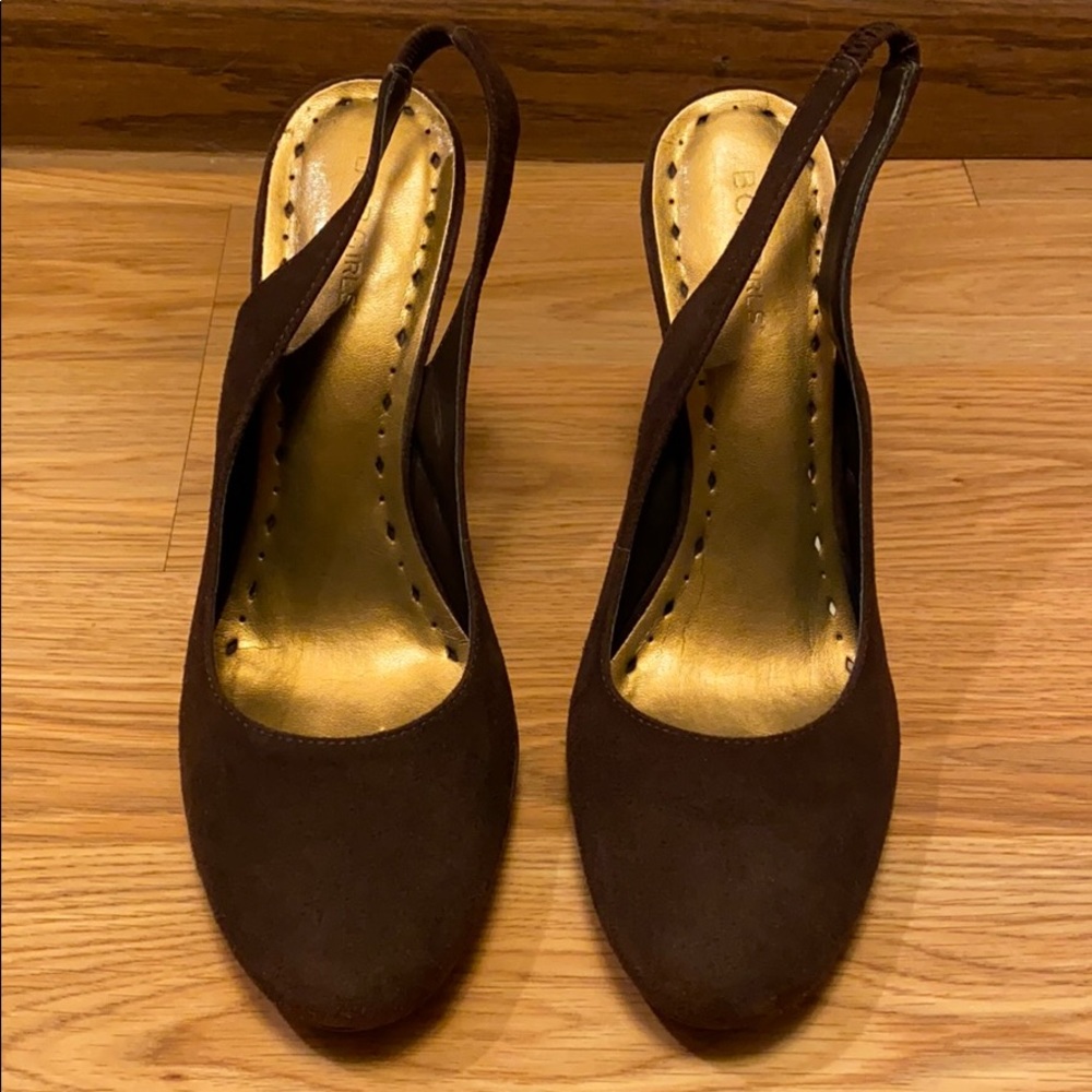BCBGirls Moscow Brown Slingback Pumps Size 9